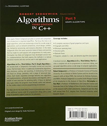 Algorithms in C++ Part 5: Graph Algorithms by Robert Sedgewick