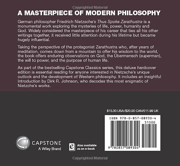 Thus Spoke Zarathustra: The Philosophy Classic (Capstone Classics) by Friedrich Nietzsche