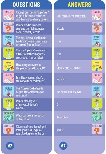 Brain Quest 7th Grade Smart Cards Revised 4th Edition (Brain Quest Smart Cards) by Workman Publishing