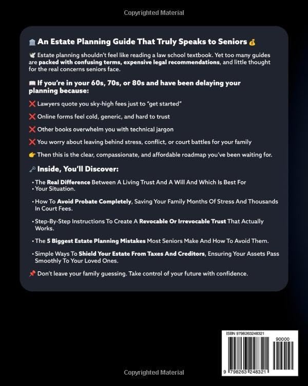 Living Trusts, Wills & Estate Planning for Seniors - The Complete 3-in-1 Guide: Protect Your Assets, Avoid Probate & Create an Estate Plan Without Costly Lawyers or Family Drama (+Will & Trust Forms) by Garrett Monroe