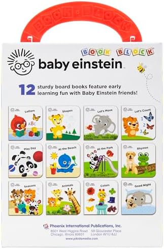 Baby Einstein - My First Library Board Book Block 12-Book Set - First Words, Alphabet, Numbers, and More! - PI Kids by Editors of Phoenix International Publications