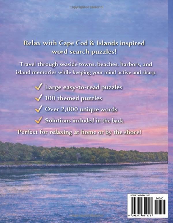 CAPE COD & ISLAND WORD SEARCH PUZZLES FOR SENIORS: LARGE PUZZLES 100 THEMES CAPE COD & ISLANDS WORD SEARCH BRAIN GAMES by Brian R Flynn