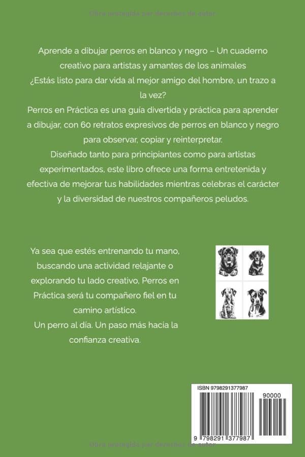 PERROS EN PRÁCTICA: APRENDE A DIBUJAR PERROS EN BLANCO Y NEGRO (Spanish Edition) by THE BOOK LAB -