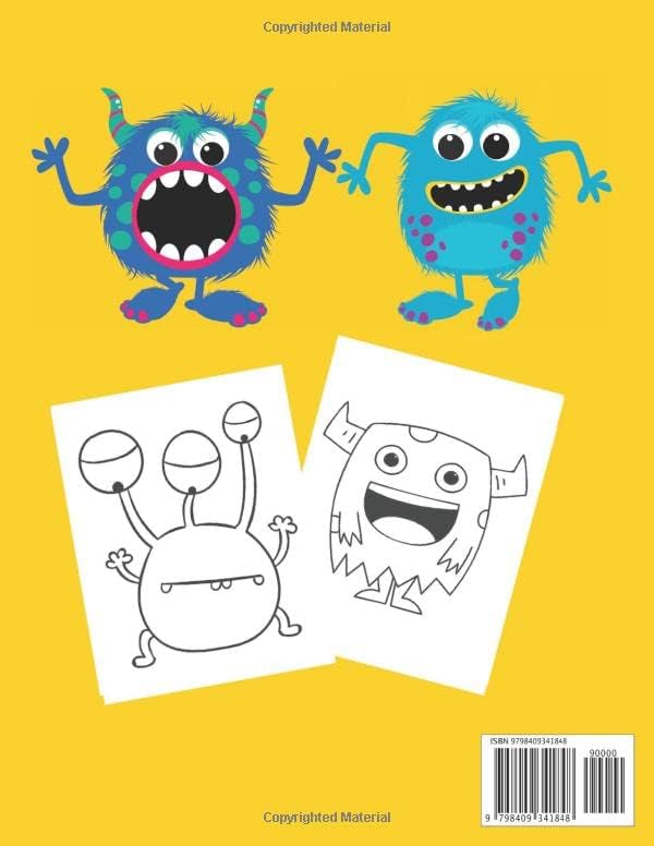 Cute Monsters Coloring Book for Kids: Wonderful Cute Monsters Coloring Book. Perfect Gifts for Toddlers and Kids Ages 3-6 Featuring 50 Amazing And Fun ... Monsters and More. (Kid's Coloring Books) by Carmen D. Tozzi