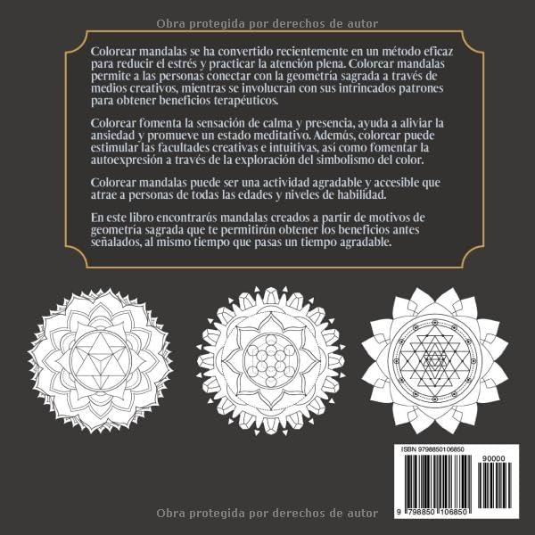 Mandalas de Geometría Sagrada. Libro para colorear. Con una introducción a la Geometría Sagrada: Despierta tu creatividad y atención plena: Adéntrate ... 45 mandalas para colorear (Spanish Edition) by Athanasius Bosch