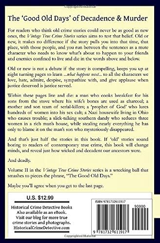 Vintage True Crime Stories Vol 2: An Illustrated Anthology of Forgotten Tales of Murder & Mayhem by Robert Patterson