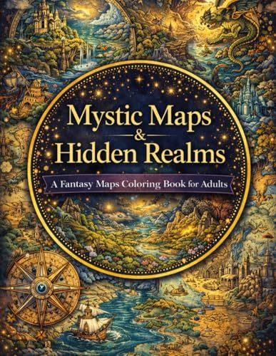 Mystic Maps & Hidden Realms A Fantasy Maps Coloring Book for Adults: 120+ Unique Magical Worlds, Lost Cities & Explorer’s Routes for Creativity and ... Creatures & Cozy Fantasy Adventures) by Big Little Dreams
