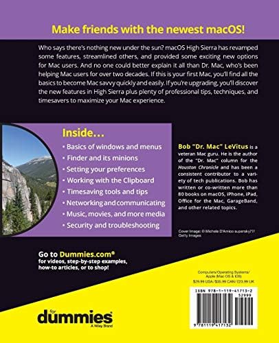 macOS High Sierra for Dummies by Bob Levitus