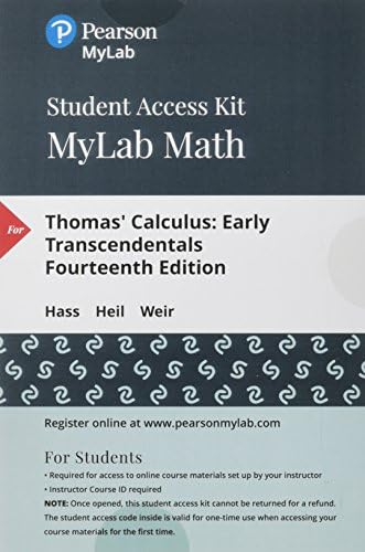 Thomas' Calculus: Early Transcendentals -- MyLab Math with Pearson eText Access Code by Joel Hass