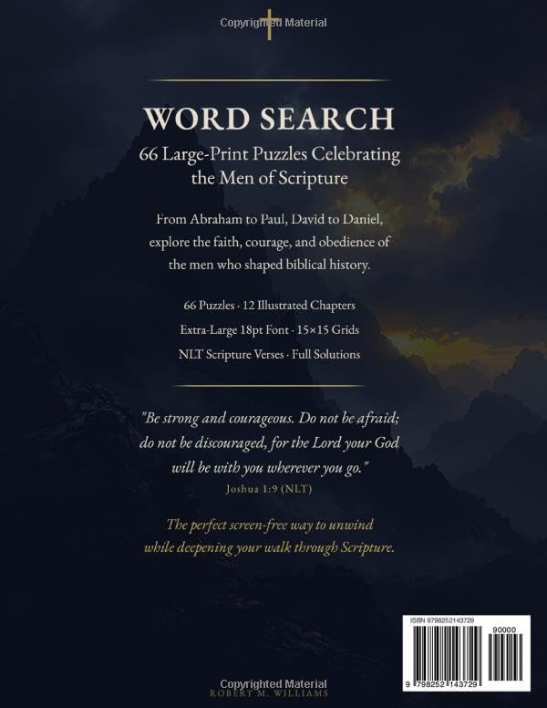 Large Print Word Search Puzzles for Adults and Seniors: Men of the Bible | 66 Faith-Themed Scripture Puzzles with Full Solutions by Robert M. Williams