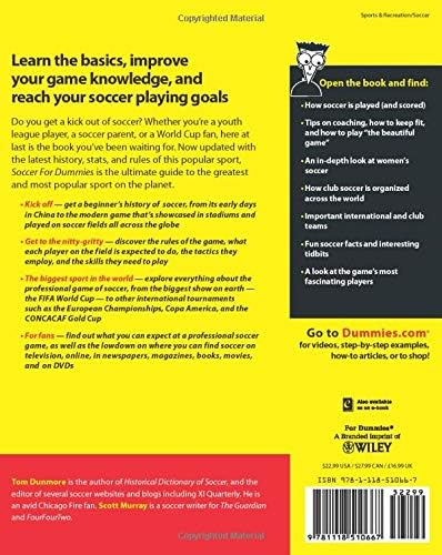 Soccer For Dummies, 2nd Edition by Tom Dunmore
