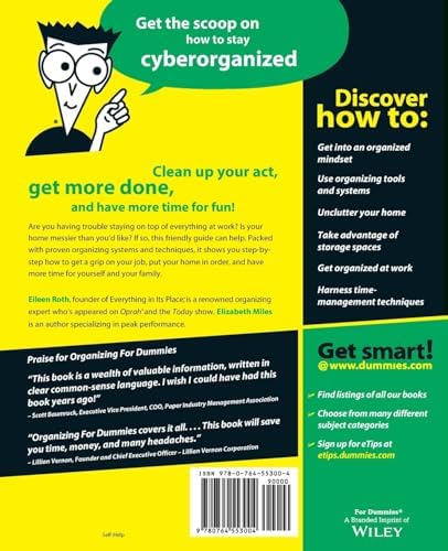 Organizing For Dummies by Eileen Roth