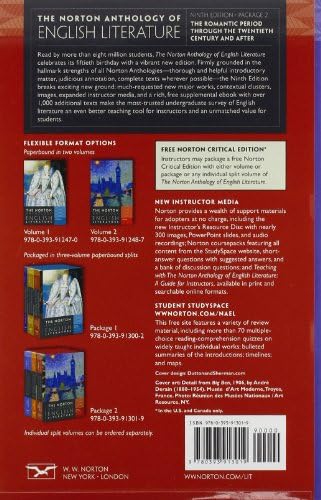 The Norton Anthology of English Literature (Ninth Edition) (Vol. Package 2: Volumes D, E, F) by M. H. Abrams