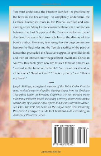 The Origins of the Catholic Eucharist: The Passover Sacrifice in The Holy Temple by Mr. Joseph M. Stallings OFS