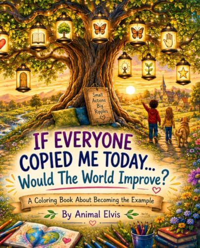 If Everyone Copied Me Today… Would the World Improve?: A Coloring Book About Becoming the Example by Animal Elvis