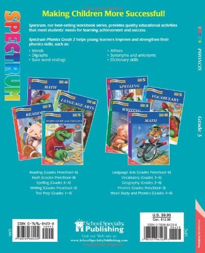 Phonics, Grade 3 (Spectrum) by Spectrum