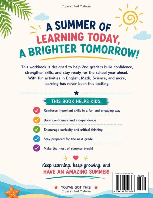 SUMMER LEARNING WORKBOOK FOR GRADE 2: PREPARE FOR 3RD GRADE WITH FUN PRACTICE by VICTOR MCOURE