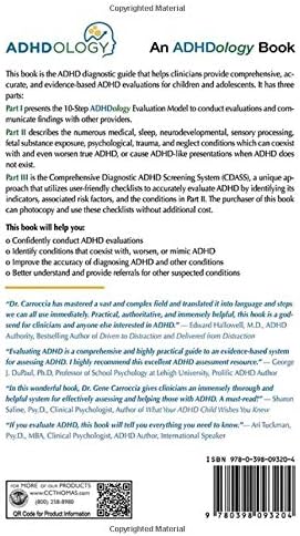 Evaluating ADHD in Children and Adolescents: A Comprehensive Diagnostic Screening System: an Adhdology Book by Gene Carroccia