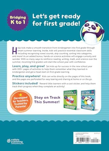 I'm On My Way to First Grade Summer Workbook: 200+ Pages of Games & Activities (I'm On My Way Summer Workbooks) by Callisto Publishing