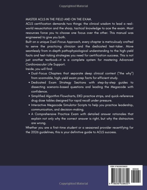 ACLS PROVIDER MANUAL 2026 AND STUDY GUIDE: Master the Algorithms, Lead with Confidence and Pass the Exam with Ease by Ryan Gafford