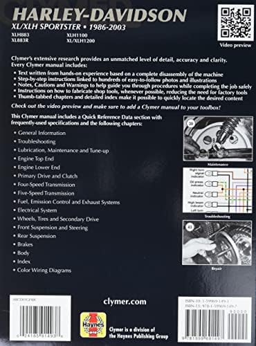 Harley-Davidson XL/XLH Sportster 1986-2003 (Clymer Motorcycle Repair Manual) by Mike Morlan
