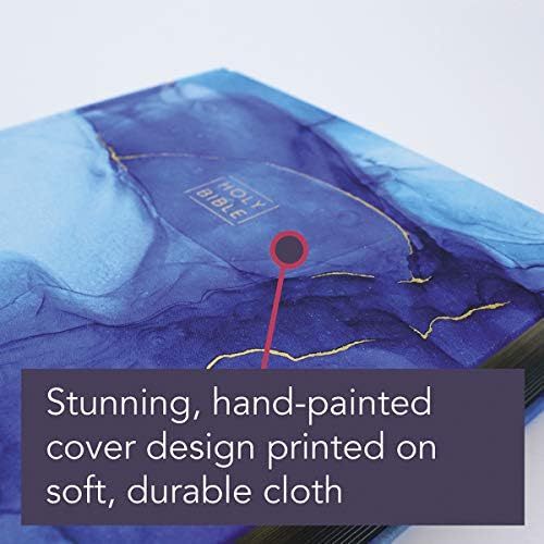 NIV, Artisan Collection Bible, Cloth over Board, Blue, Art Gilded Edges, Red Letter, Comfort Print by Zondervan