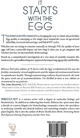 It Starts with the Egg: The Science of Egg Quality for Fertility, Miscarriage, and IVF (Third Edition) by Rebecca Fett