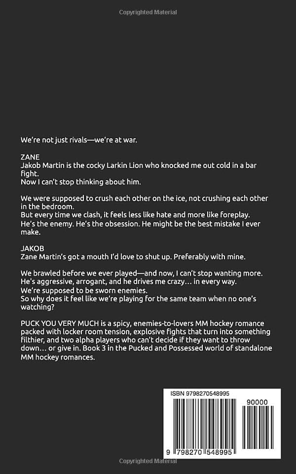 Puck You Very Much: An Enemies-to-Lovers, Dark MM Hockey Romance by Holly Myers