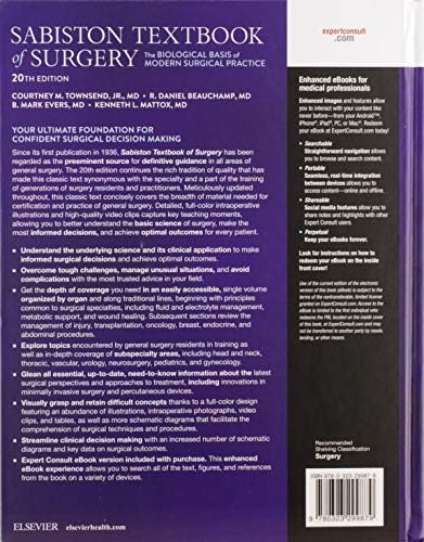 Sabiston Textbook of Surgery: The Biological Basis of Modern Surgical Practice by Courtney M. Townsend JR MD