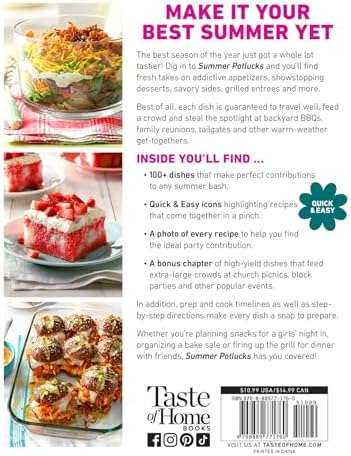 Taste of Home Summer Potlucks Cookbook: Easy Summer Meals And Crowd Pleasing Recipes For BBQs And Picnic Dishes (Taste of Home Entertaining & Potluck) by Taste of Home