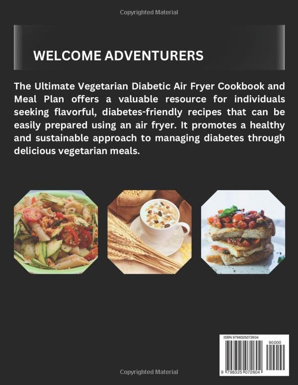 THE ULTIMATE VEGETARIAN DIABETIC AIR FRYER COOKBOOK & MEAL PLAN FOR BEGINNERS: Healthy, Easy, Flavorful Plant-Based Meals for Managing Blood Sugar Level by HANNAH CASSIUS