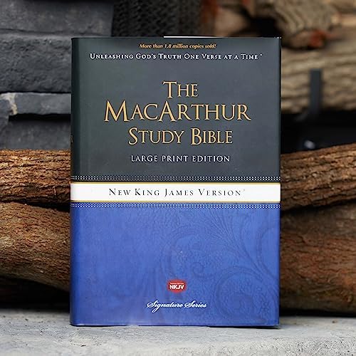 NKJV, MacArthur Study Bible, Large Print, Hardcover: Unleashing God's Truth One Verse at a Time (Holy Bible, New King James Version) by Thomas Nelson