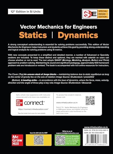 McGraw-Hill Education Vector Mechanics For Engineers : Statics Dynamics by ET ALL BEER MAZUREK, JOHNSTON