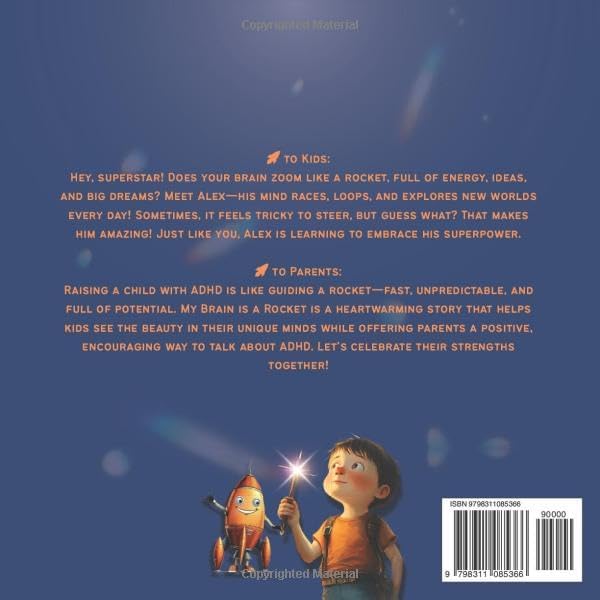 My Brain is a Rocket: Embrace Your ADHD Superpower!: The Incredible Story of Alex and His Lightning-Fast Mind! by Cadsun Publishing