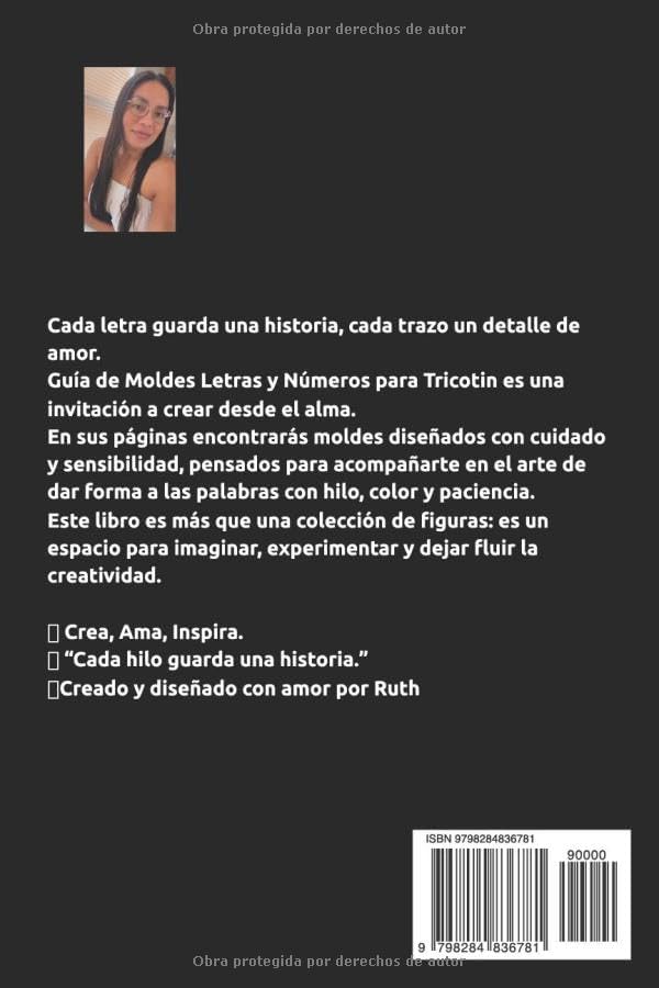 Guía de Moldes Letras y Números para Tricotin – Plantillas A-Z y 0-9 para Manualidades con Cordón Tejido | Letras en Tricotin para Imprimir (Spanish Edition) by Ruth Elena Cuaical
