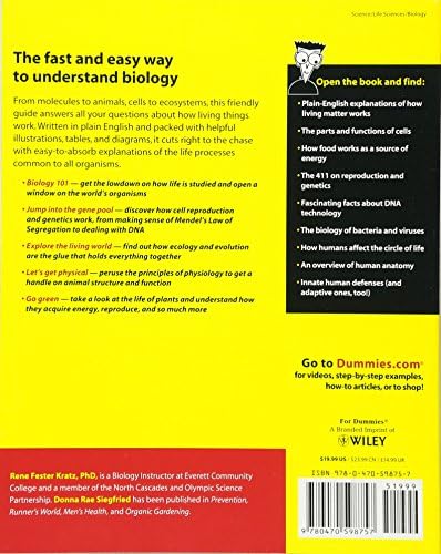 Biology for Dummies by René Fester Kratz