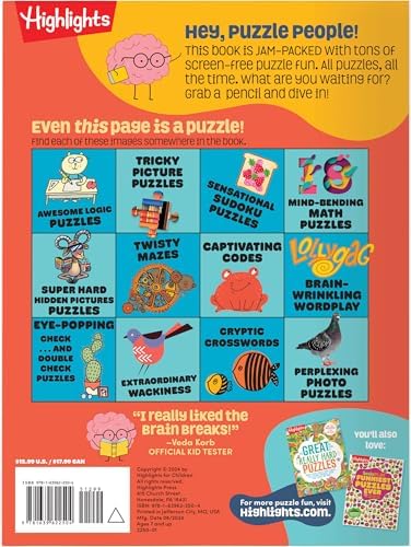 brainPLAY Trickiest Puzzles Ever: Extra Tricky Brain Teasers, Logic Puzzles and Games for Kids 7 and Up, Over 200 Brain Games for Kids (brainPLAY Puzzle Books) by Highlights