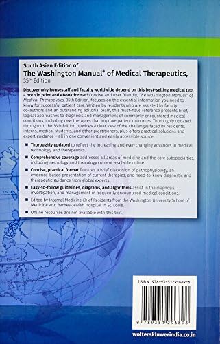 The Washington Manual of Medical Therapeutics by Bhat Gdowski