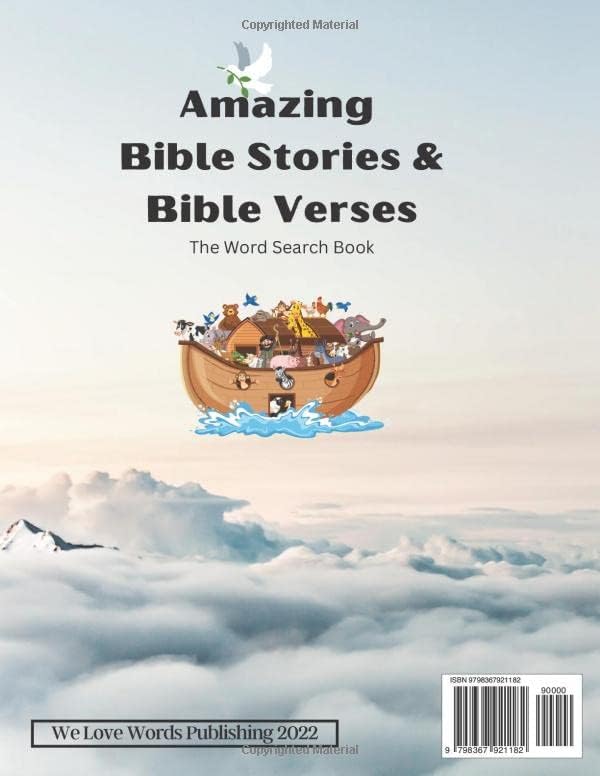Amazing Bible Stories and Bible Verses The Word Search Book | Large Print Word Search Book | Puzzle for Kids, Teens, Adults and Seniors: Psalms, ... | Bible Word Search | Christian Word Search by We Love Words Publishing
