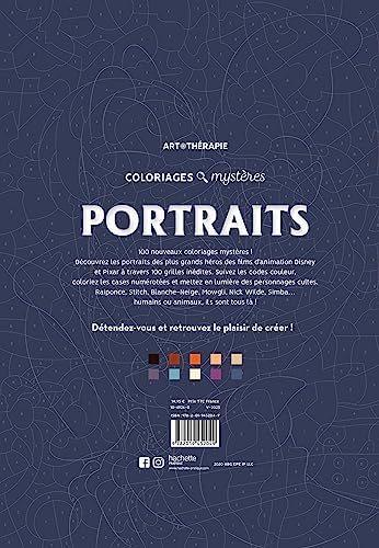Coloriages mystères Disney - Portraits (trompe l'oeil) by Christophe-Alexis Perez