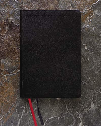 NIV, Thinline Bible, Large Print, Bonded Leather, Black, Red Letter, Thumb Indexed, Comfort Print by Zondervan