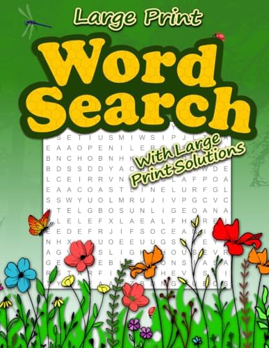 Large Print Word Search for Seniors & Adults: Anti-Eye Strain | Easy-to-Read Themed Puzzles with Large Print Solutions | Relaxing Fun for Adults & Elderly by Striped Panda Publishing