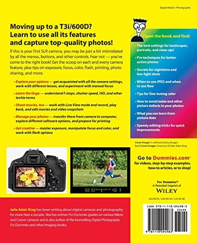 Canon EOS Rebel T3i / 600D For Dummies by Julie Adair King