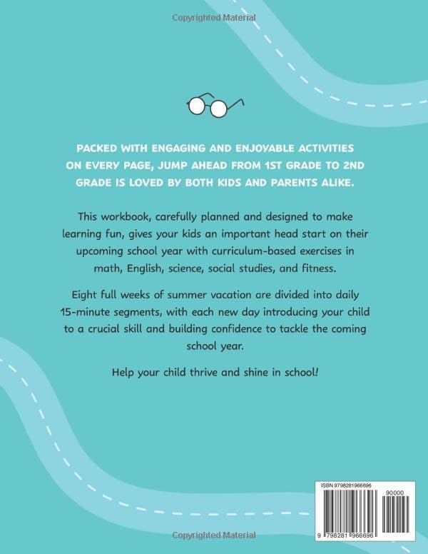 Summer Workbook – Jump Ahead from 1st Grade to 2nd Grade: 8 Weeks of Fun and Educational Activities in Math, Language, Science, Social Studies, and ... Confidence (Smart Kids Summer Learning) by Made Easy Press
