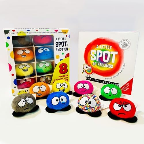 A Little SPOT of Emotion 8 Plush Toys with Feelings Book Box Set by Diane Alber
