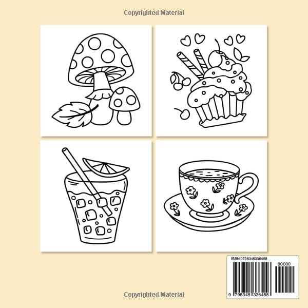 Bold and Easy Coloring Book for Adults Relaxation: Stress Relief Coloring Book for Adults and Kids: Cute Stuffs, Animals, Landscapes, Flowers, Food and Snacks and More Designs for Relaxation by Sufia Wadud