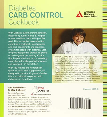 Diabetes Carb Control Cookbook: Over 150 Recipes with Exactly 15 Grams of Carb Perfect for Carb Counters! by Nancy S. Hughes