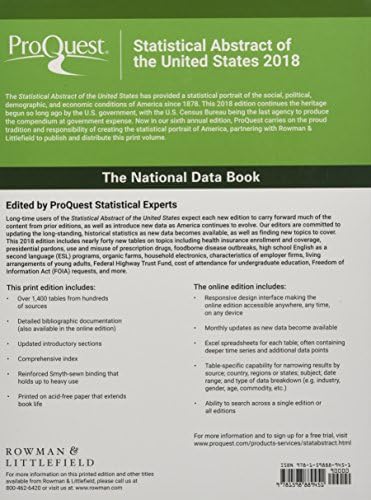 ProQuest Statistical Abstract of the United States 2018: The National Data Book by ProQuest