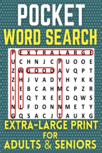 Pocket Word Search Extra Large Print: Only 4 x 6 inches Small Compact Size - Travel Friendly Puzzle Book for Adults and Seniors , With Answers At The Back by Fun Self Solve