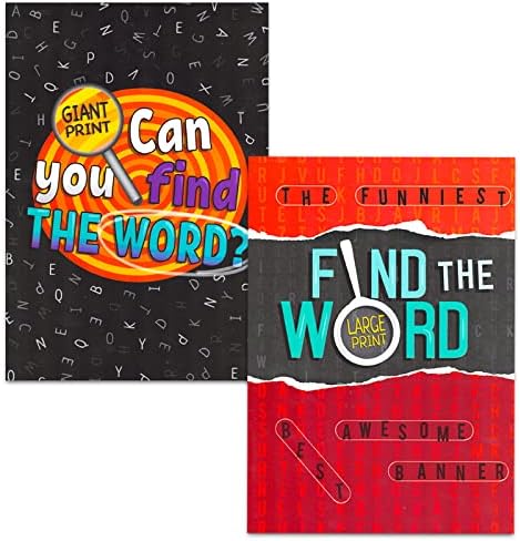 Crenstone Exclusive Bulk Large Print Word Find Books for Adults, Seniors - Bundle with 8 Jumbo Word Search Puzzle Books with Giant Print, 3 Pens, and Bookmark | Over 480 Word Search Puzzles by Word Search Books